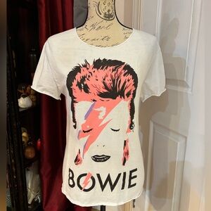 Official David Bowie Distressed Aladdin Sane T-Shirt